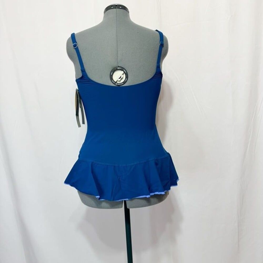 Profile By Gottex NWT Sz 38D Petrol Belle Curve Square Neck Tankini Swim Top - Picture 6 of 10